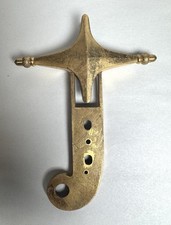 Vintage Tuareg Brass Dagger Hilt Handle - Cruciform Mameluke Style Sword Grip picture