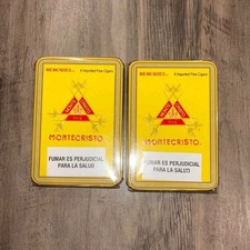 Montecristo Memories 6 Imported Fine Cigars Collectible Cigar Tins - Lot of 2 picture