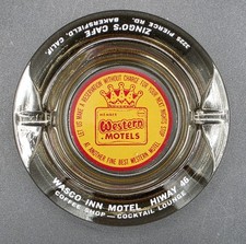 Vintage Zingo's Cafe Bakersfield Wasco Inn Western Motels California Ashtray picture
