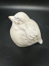 Vintage Looking Ceramic White Fat Bird picture