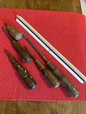 COLLECTION OF VINTAGE WOODEN HANDLED SCREWDRIVERS picture