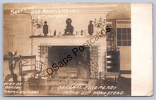 K59/ Bergen New Jersey City RPPC Postcard c1910 Sip Homestead Fireplace 186 picture