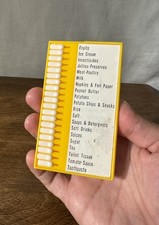 Vintage 1950-60’s Pocket Grocery List / Sliding Tab Plastic Shopping List   picture