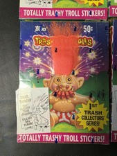 Topps TRASH CAN TROLLS 1992 Factory Sealed Wax Box 36 Unopened Packs Orange HAIR picture