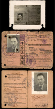 1947 Holocaust Jewish Survivor DP Camp Wetzlar Invalid ID Cards Photo Judaica picture