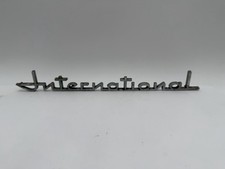Vintage International Harvester Truck Script Emblem 12” Travelall Loadstar IH picture