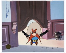 RARE ARTIST PROOF YOSEMITE SAM ARTIST PROOF LIMITED EDITION CEL WARNER BROS COA picture