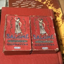 Antique 1920's Salome Perfumed Cigarettes Cigarette Box Cork Tip picture