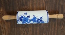 Delft Blue Rolling Pin Windmill Floral Hand-painted  picture