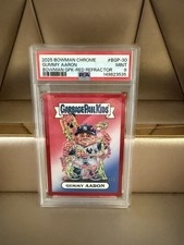 Topps 2025 Bowman Chrome Garbage Pail Kids Gummy Aaron BGP-30 Red /5 PSA 9 Pop 1 picture
