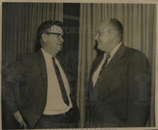 1961 Press Photo Delegates during Gambling hearing at Gretna Courthouse picture