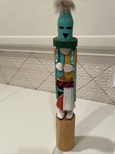 Vintage Navajo Aholi Kachina Doll Signed by Artist Bert Jones 14.5 Inches Tall picture