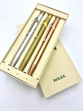 ROLEX Set of 3 pens CaranD'Ache Swiss Made Collection Gold-Rose-Silver, NEW picture