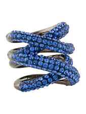 Atelier Swarovski Tigris Wide Ring Blue Ru Plated Size 58/US 8 #5535952 $279 New picture