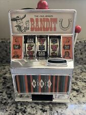 Slot Machine Wemco One Armed Bandit Novelty Coin Bank~Bell & Flashing Light picture