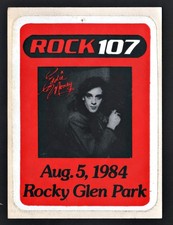 1984 Eddie Money ROCK 107 Concert Promo Sticker Rocky Glen Park Aug. 5 picture