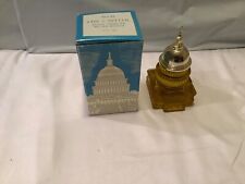 VINTAGE Avon The Capitol Tribute 5 oz. Aftershave Amber Glass FULL ORIG BOX NOS picture