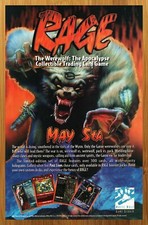 1995 Rage Werewolf The Apocalypse TCG Trading Cards Print Ad/Poster Game Art 90s picture