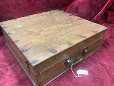 Antique 1890s Edison Phonograph 25 Record Cylinder Holder Wood Carry Case picture