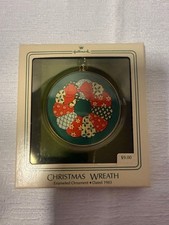 1983 Hallmark Keepsake Christmas Wreath Enameled Ornament picture