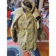 Vintage Retired Firefighter Turnout JACKET FIRE COAT USED *SHELL ONLY* 44x33