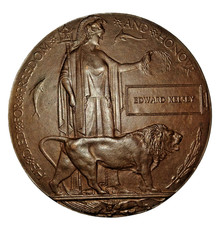 WW1 Memorial Plaque to Edward Kelsey, 2nd Bn. Suffolk Regiment picture