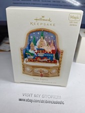 2009 Hallmark Magic Christmas Ornament Magic Express Train Light Motion Sound picture