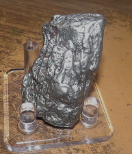 84 GM CAMPO DEL CIELO METEORITE CRYSTAL  GREAT PIECE  WITH STAND JAL picture