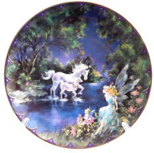 Bradford Exchange Fairyland Collectors Plate Dazzling Beginnings Unicorn & Fairy picture