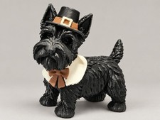 Pilgrim Scottie Dog Figurine 3D Printed Thanksgiving Decor Scottish Terrier picture