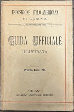 1892 Genoa Italo-American Exposition Official Illustrated Guide — Rare Antique picture