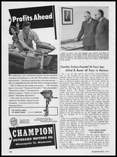 1946 Champion Outboard Motors Minneapolis De Luxe Single 4.2 HP Vintage Print Ad picture