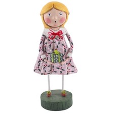 Lori Mitchell Christmas Evie Blond Girl Figurine Folk Art Decor picture