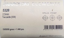 1440 Pc Factory Pk REAL Swarovski 5328 2.5mm Bicone Tanzanite (539) picture