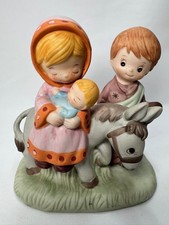VTG Holy Family Figurine Homco 1978 porcelain handpainted donkey #5608 sticker picture