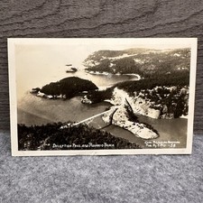 Deception Pass Rosario Beach WA 1958 Aerial View RPPC Postcard Chas Lindblad picture