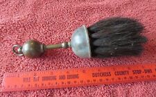 Vintage Brass Horsehair Mini Broom Brush Antique ? Fireplace ? Vanity ? crumb picture