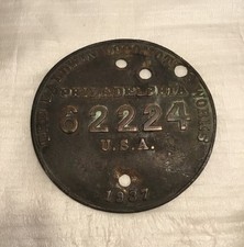 1937 Baldwin Locomotive Works builder's plate 62224 picture