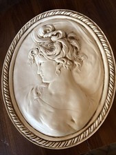 Vintage Beautiful Oval Shape Chalkwear Wall Cameo picture