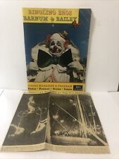✅ 1947 Circus Magazine & Program Ringling Bros Barnum Bailey + Newspaper Clip picture