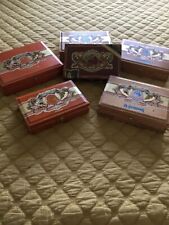 6 My father s cigars empty wood cigar craft jewelry box lot picture