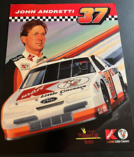 1995 John Andretti #37 K-Mart Little Caesars Ford - NASCAR Hero Card Handout picture