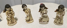 Vintage Nativity 4 Piece Angel, Lambs, Ducks Set Ortigas Made in Spain Whimsical picture