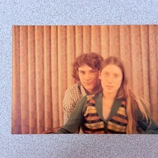 Man Woman Couple 1970s Snapshot Photograph Casual Portrait Vintage picture