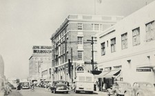 Richmond CA 10th North From MacDonald Ave Postcard Busy Street Scene Buses Cars picture