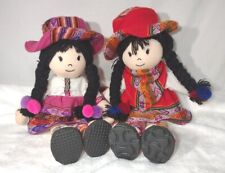 Peruvian Peru Folk Art Hand Made Cloth Dolls 16