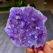 142G Natural transparent  purple cubic fluorite mineral crystal sample/China picture