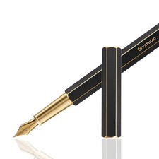 Ystudio Classic Revolve Fountain Pen Black F Nib YS-STAT-49 picture