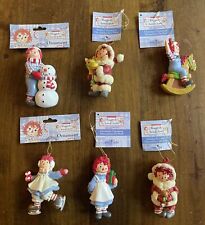 LOT OF 6 Kurt Adler Raggedy Ann & Andy Christmas Ornaments NEW NWT picture