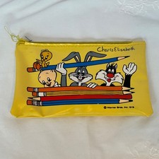 Vtg Warner Bros Pencil Pouch Looney Tunes 1978 Bugs Bunny Vinyl Retro Cartoon picture